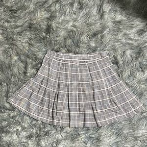 plaid, pleated, skater skirt